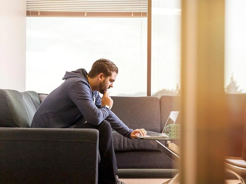 Image of guy on computer